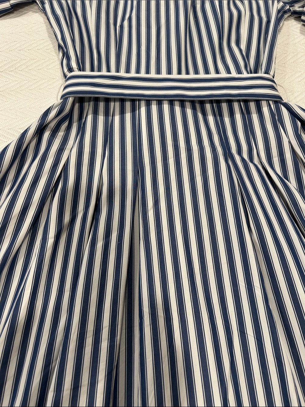 NWOT Brooks Brothers Nautical Blue and White Striped Shirt Dress. - Picture 5 of 5